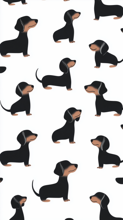 Minimalist Dachshund Patterns