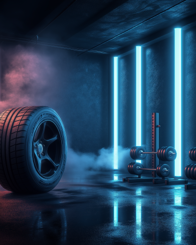 Futuristic Gym Scene