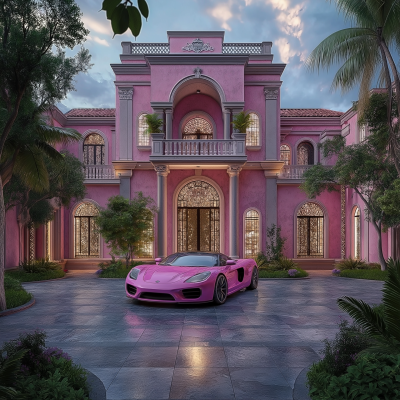 Luxury Pink Mansion