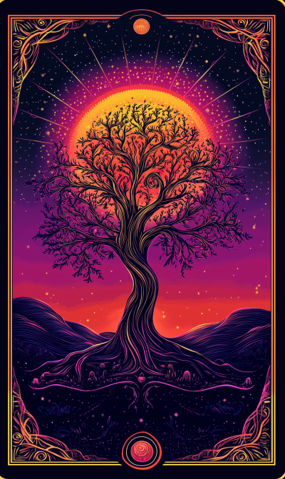 Psychedelic Tarot Card
