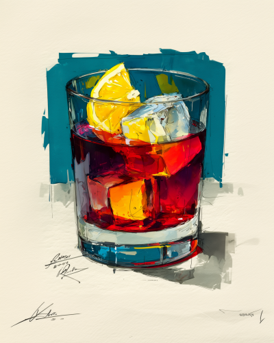 Negroni Cocktail Art