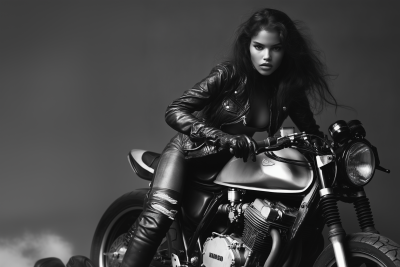 90s Models with Motorbikes