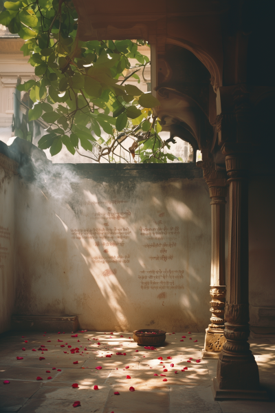 Temple Courtyard Serenity