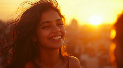 Romantic Rooftop Sunset