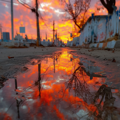 Sunset Sky Reflection