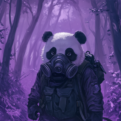Panda in a Gas Mask
