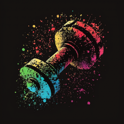 Artistic Dumbbell Illustration