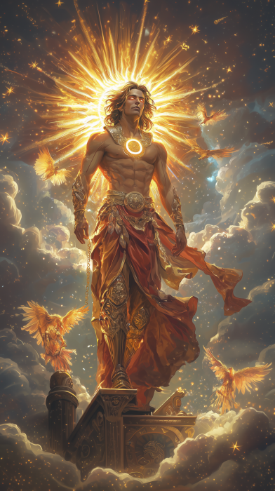 Solar King on Golden Platform