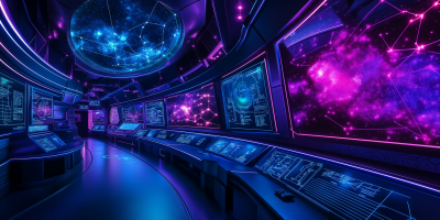 Futuristic Planetarium Interior