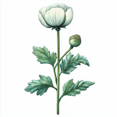 Golden Opium Poppy Bud