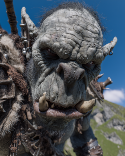 Grumpy Mountain Orc Portrait