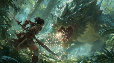 Warrior Woman vs Rathian in the Jungle