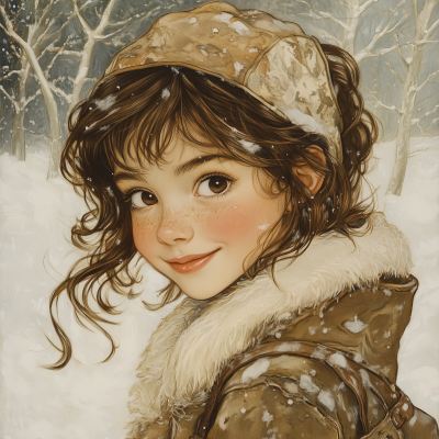 Cheerful Winter Princess