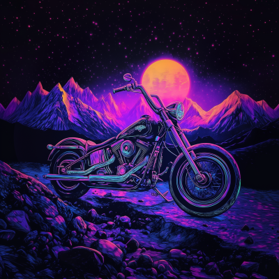 Psychedelic Chopper on the Moon