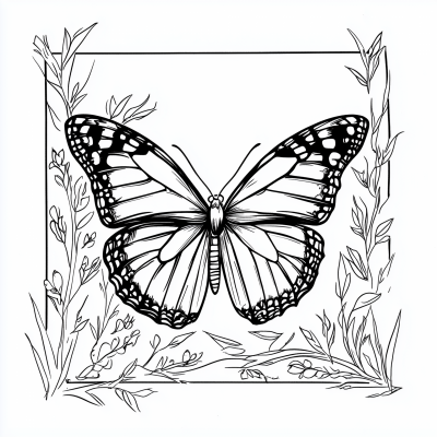 Monarch Butterfly Coloring Page