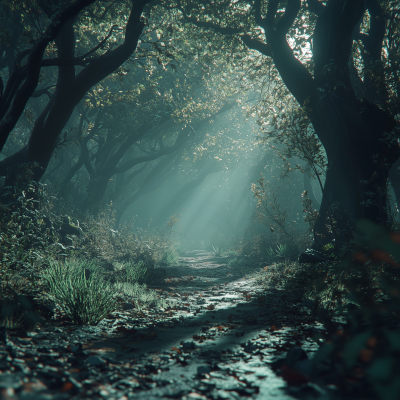 Cinematic Green Forest
