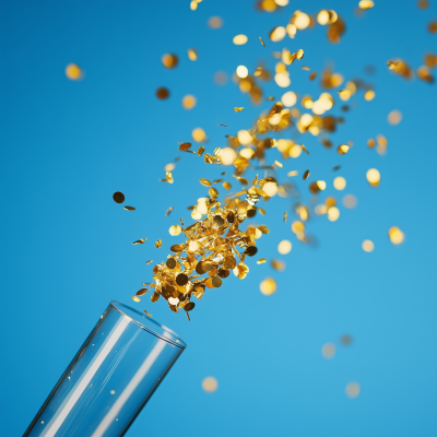 Golden Confetti Explosion