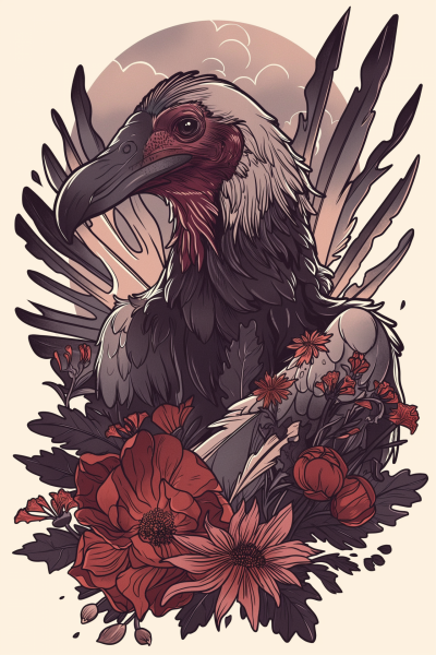 Gothic Bird Illustration