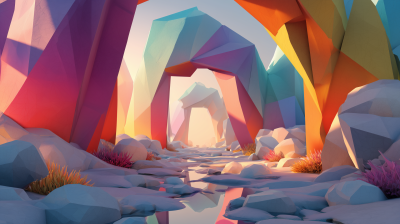 Surreal Polygonal Worlds