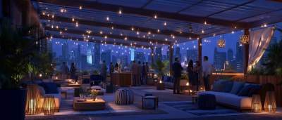 Elegant Rooftop Party