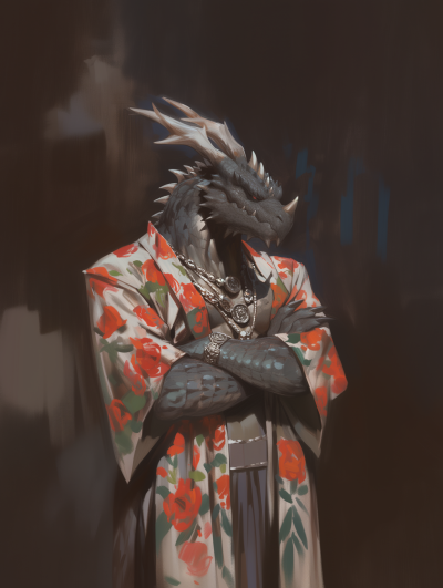 Regal Dragonborn Portrait