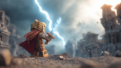 Epic Warrior with Lightning