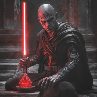 Sith Lord with Lightsaber