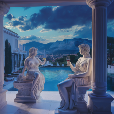 Greek Statue Couple