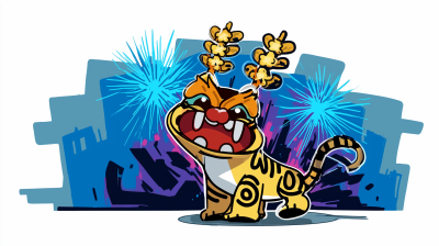 Cheerful Mascot Greeting