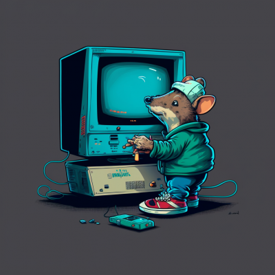 Anthropomorphic Rat Gamer