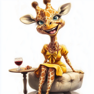Cheerful Giraffe Girl