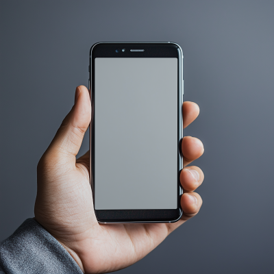 Hand Holding Mobile Phone