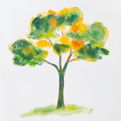 Child’s Drawing of a Mango Tree