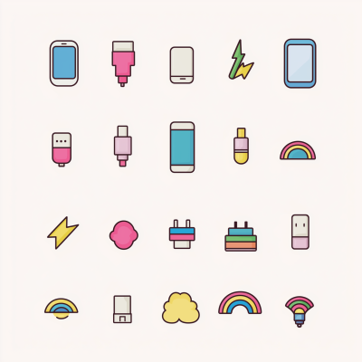 Minimal Icons for Smartphone Accessories