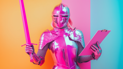 Knightess with Pink Sword