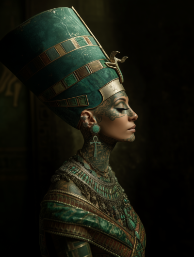 Portrait of Anthropomorphized Nefertiti