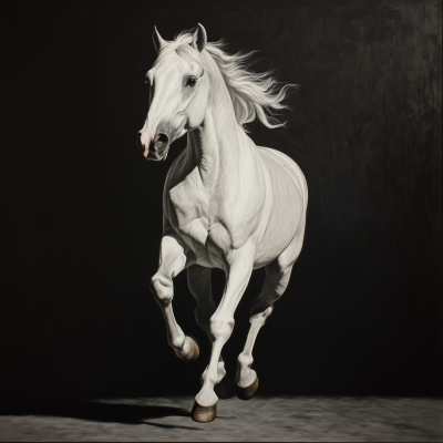 White Horse in Motion