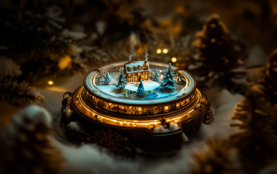 Glowing Phenakistoscope with Christmas Theme