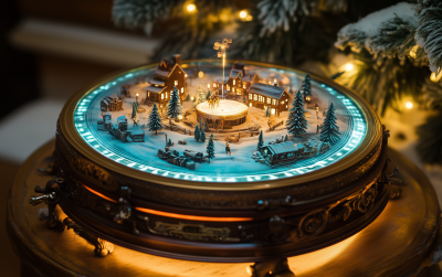 Glowing Phenakistoscope in Christmas Theme