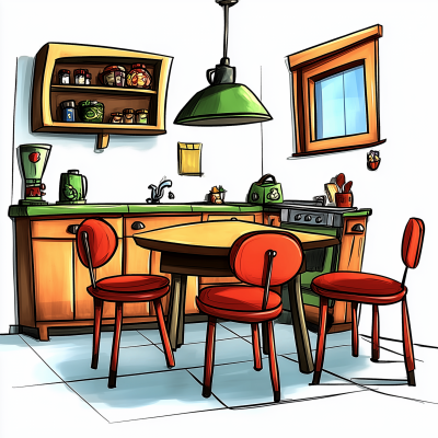 Cozy Kitchen Illustration