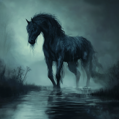 Creepy Beautiful Water Horse
