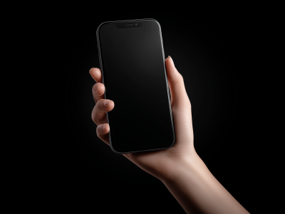 Hand Holding iPhone 16 Mockup