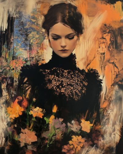 Mysterious Woman in Lace