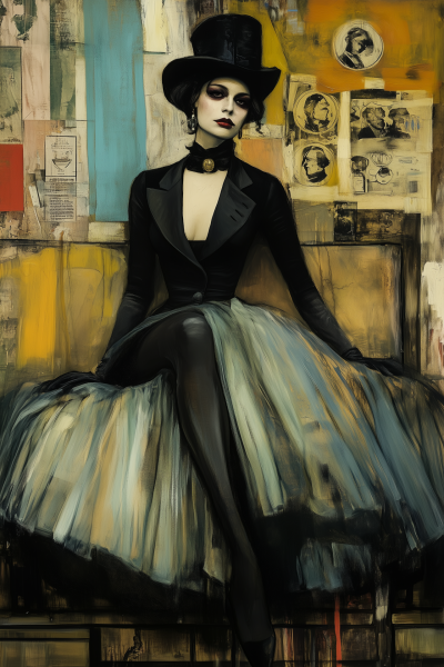 Elegant Athletic Painting