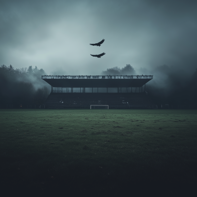 Dark Football Field