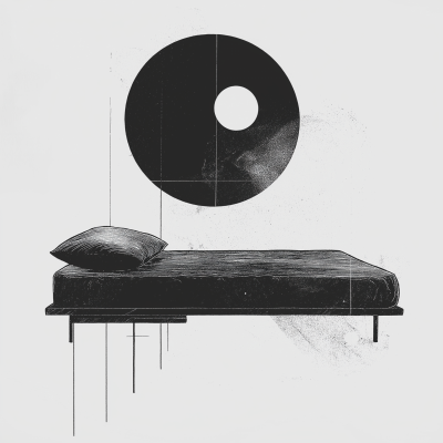 Minimalist Bed Illustration