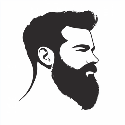 Bearded Man Silhouette