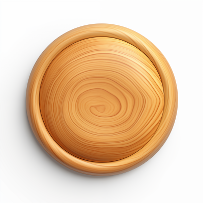 3D Wooden Button View