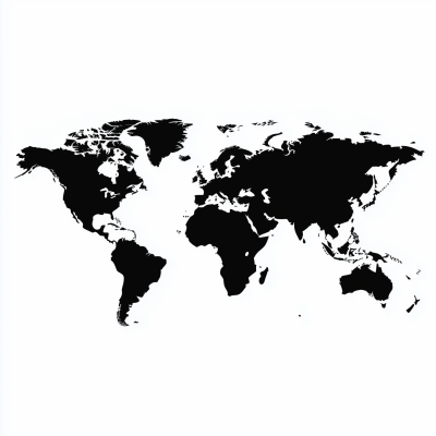 Silhouette World Map