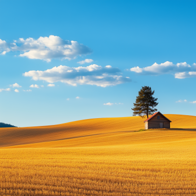 Serene Golden Landscape